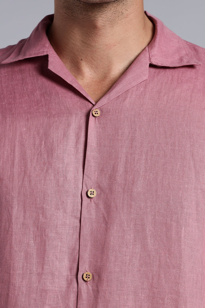 Turkish Rose Linen Shirt - 100% Pure Linen - Men’s Trending Fashion - Casual Summer Style | Crafted Linen