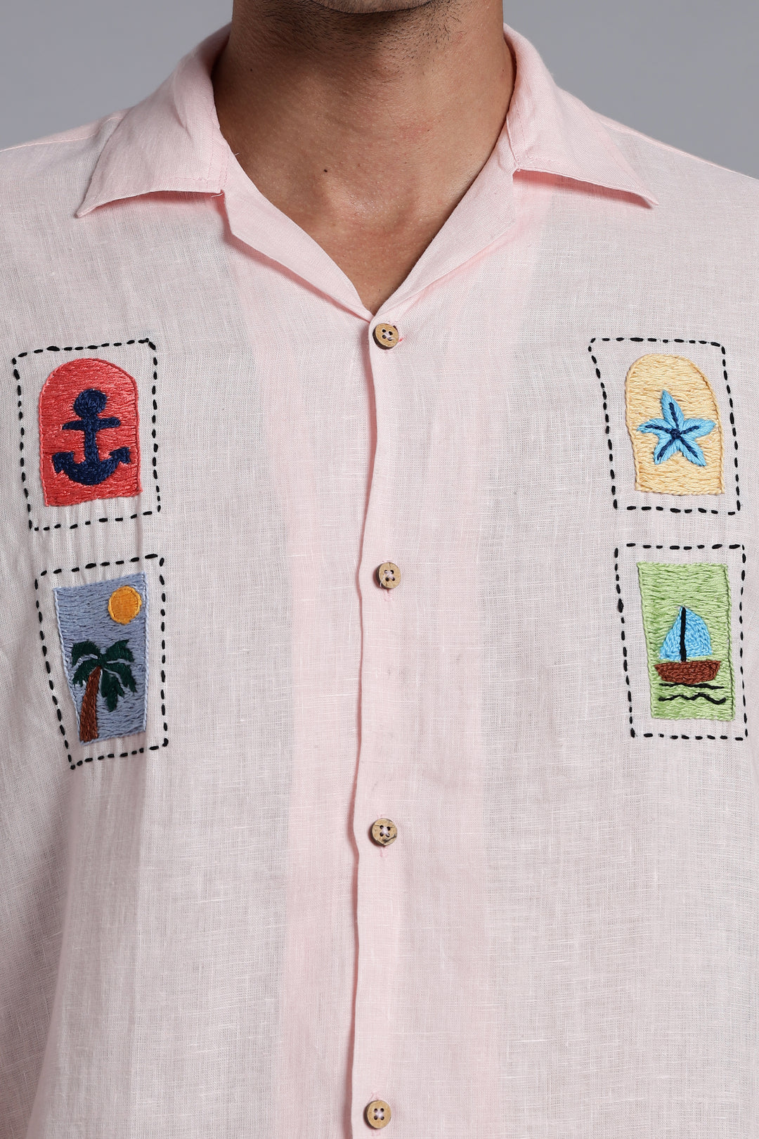 Postcards from Paradise Linen Shirt – Crafted for Summer Escapes – Pure 100% Linen – Vacation Casual Look – Men’s Trending Fashion 2025 | CraftedLinen