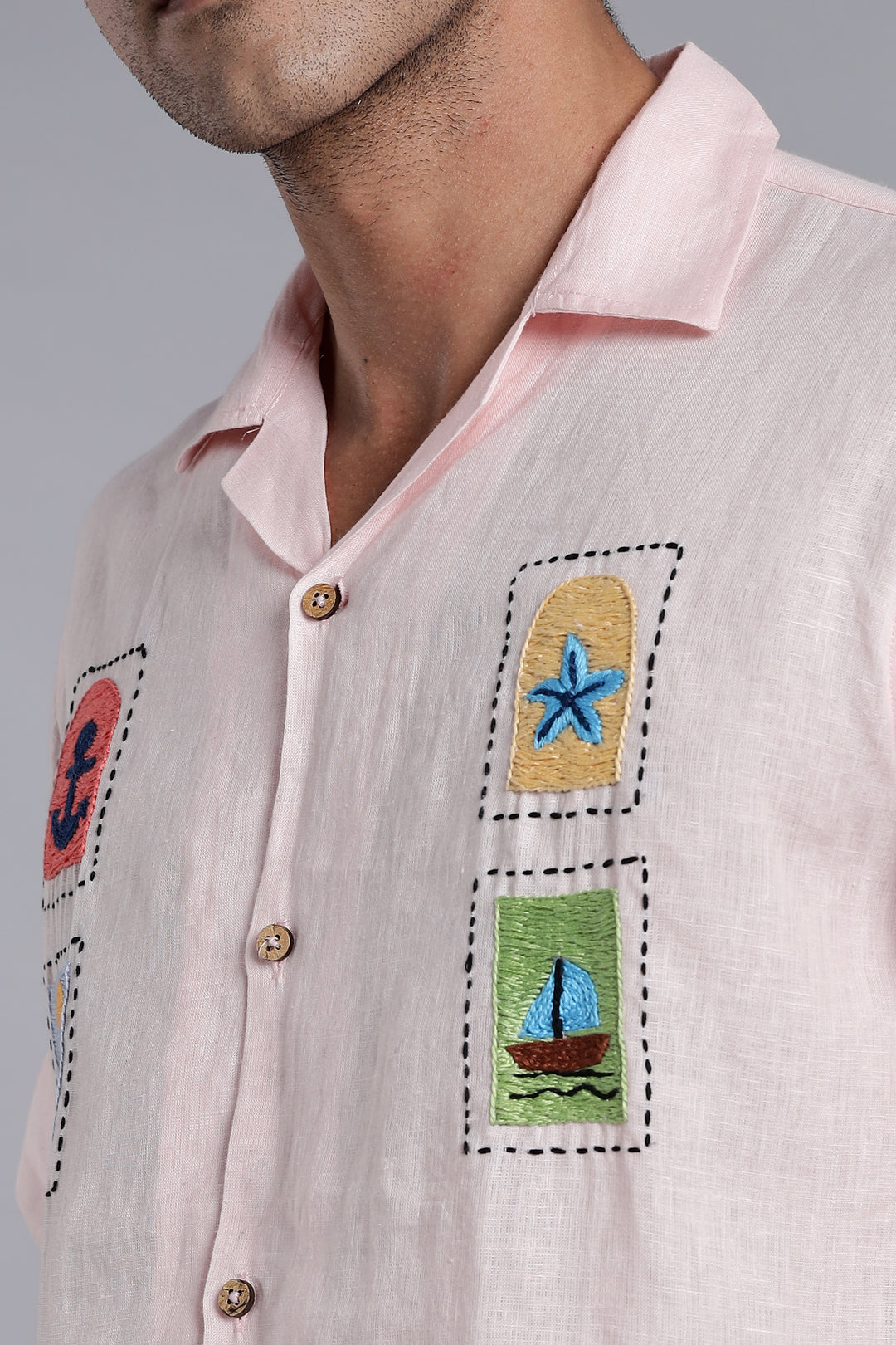 Postcards from Paradise Linen Shirt – Crafted for Summer Escapes – Pure 100% Linen – Vacation Casual Look – Men’s Trending Fashion 2025 | CraftedLinen