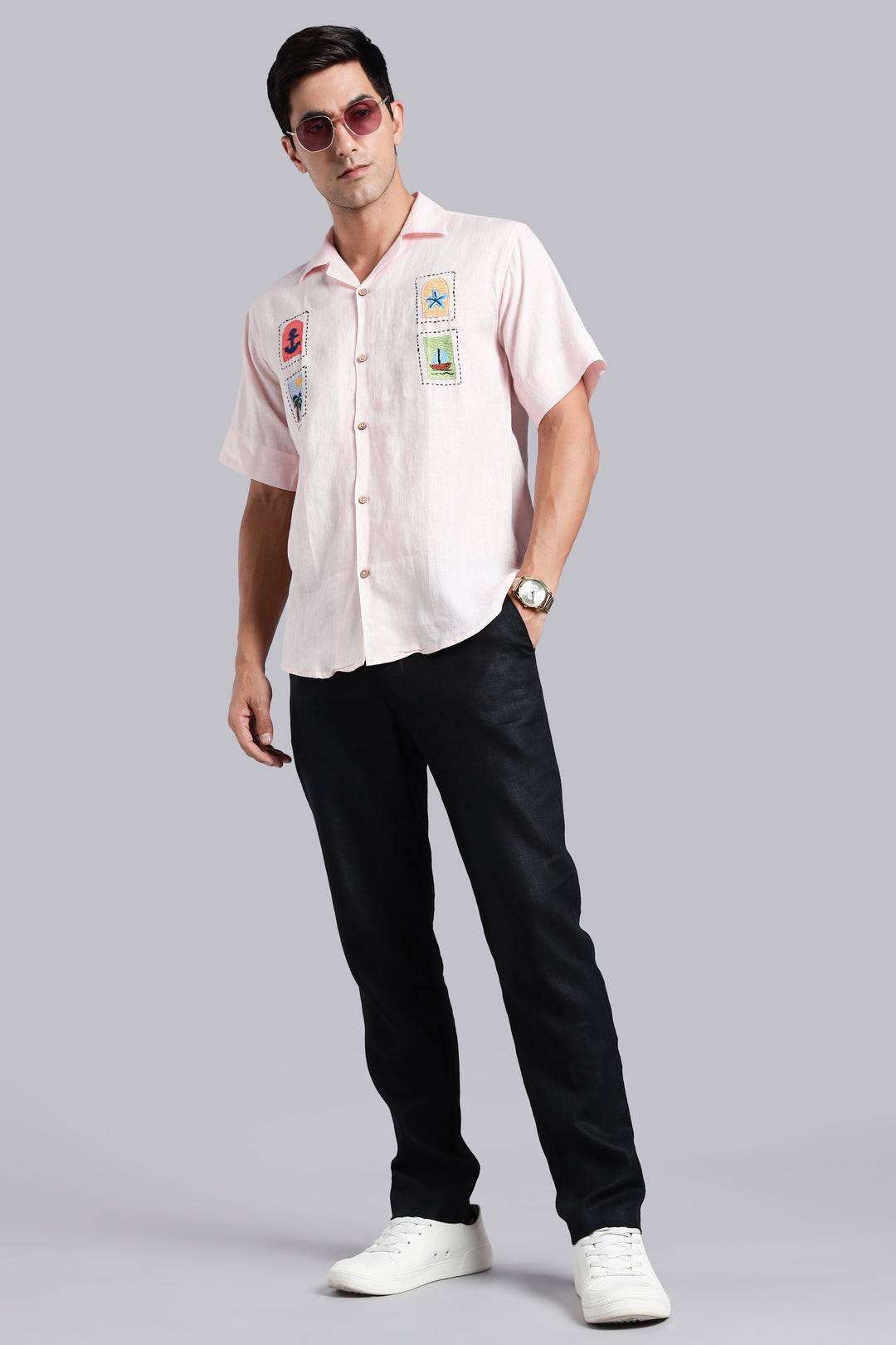 Postcards from Paradise Linen Shirt – Crafted for Summer Escapes – Pure 100% Linen – Vacation Casual Look – Men’s Trending Fashion 2025 | CraftedLinen