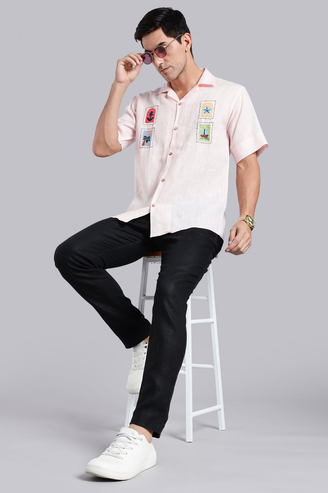 Postcards from Paradise Linen Shirt – Crafted for Summer Escapes – Pure 100% Linen – Vacation Casual Look – Men’s Trending Fashion 2025 | CraftedLinen