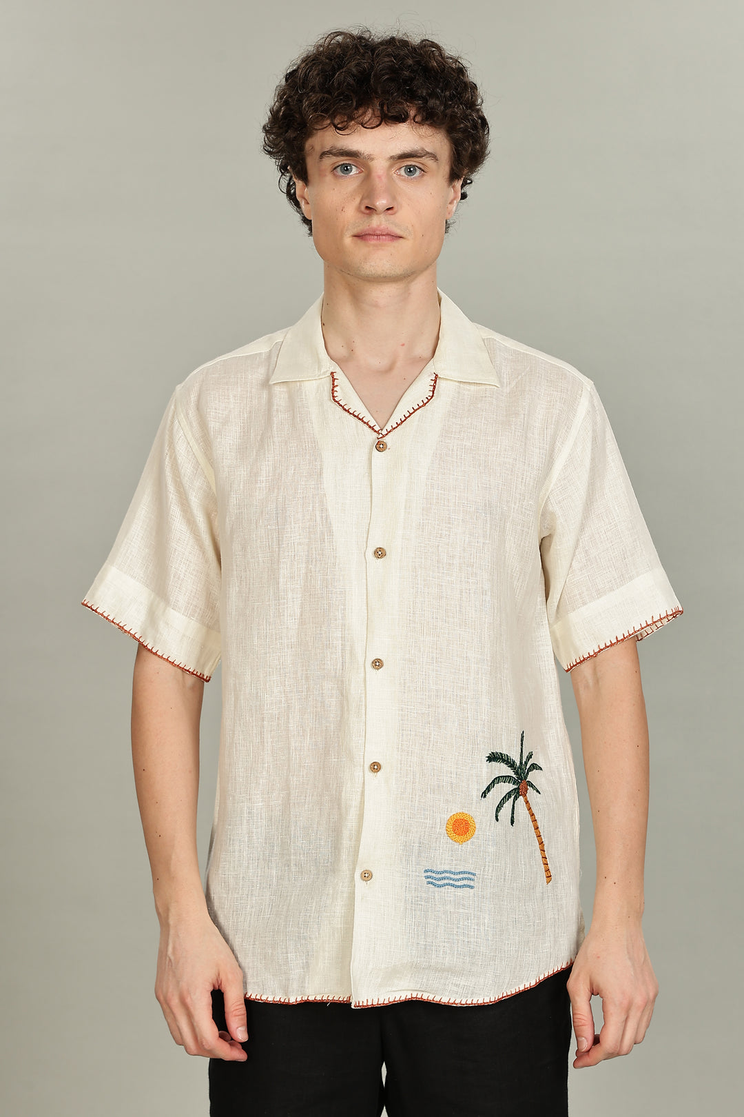 Sunset Shores Linen Shirt – Crafted for Summer Days - Pure 100% Linen – Men’s Trending Fashion 2025 | CraftedLinen