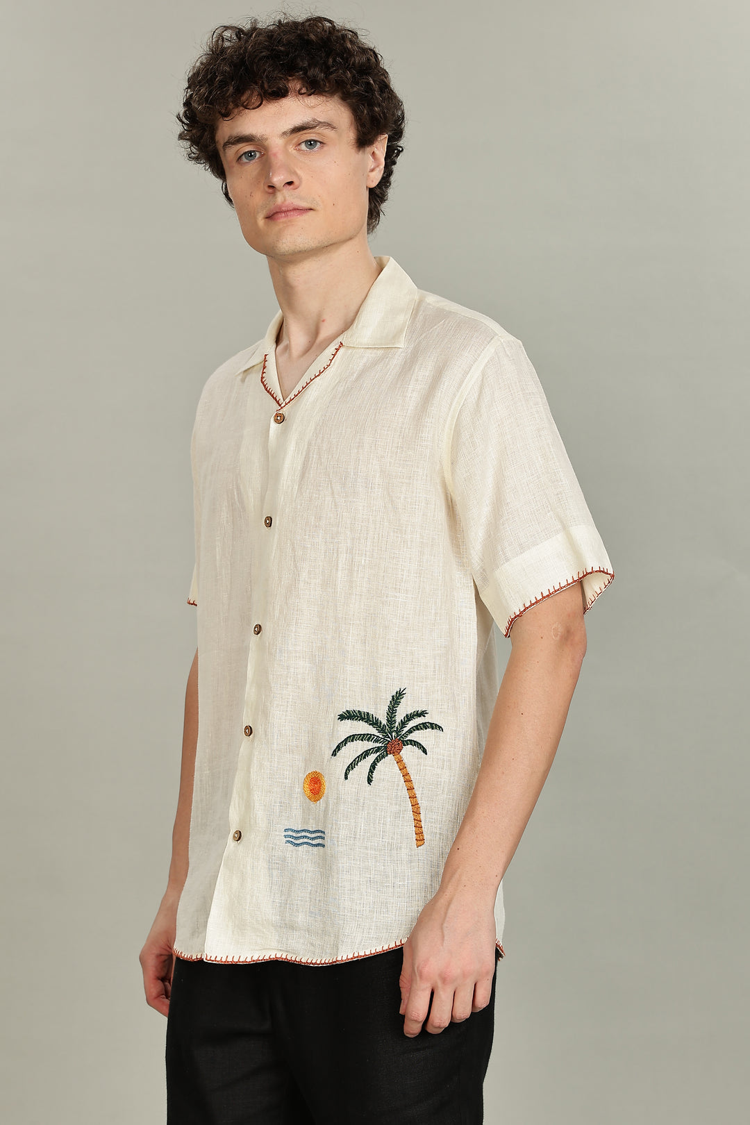 Sunset Shores Linen Shirt – Crafted for Summer Days - Pure 100% Linen – Men’s Trending Fashion 2025 | CraftedLinen