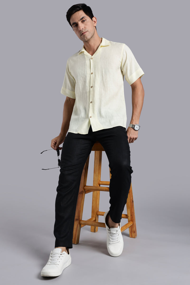 Bare Lemon Linen Shirt – Crafted for Summer Days - Pure 100% Linen – Summer Casual Look –  Men’s Trending Fashion 2025 | CraftedLinen