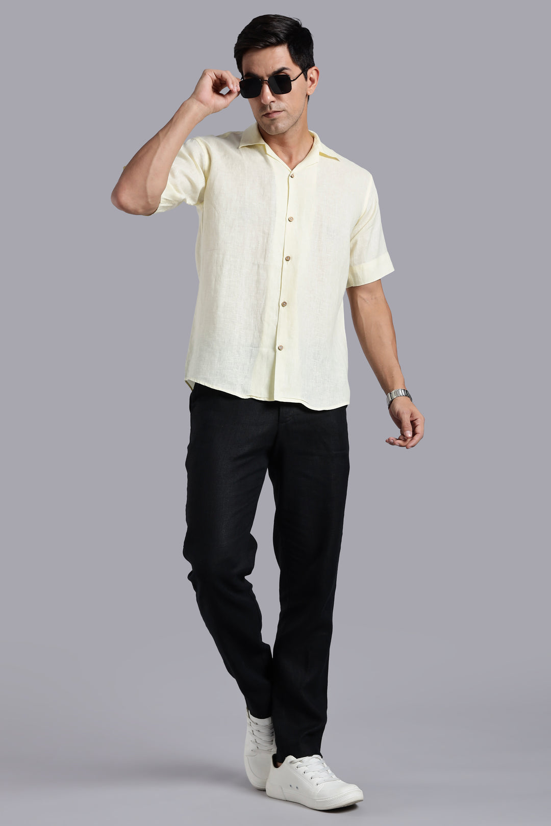 Bare Lemon Linen Shirt – Crafted for Summer Days - Pure 100% Linen – Summer Casual Look –  Men’s Trending Fashion 2025 | CraftedLinen