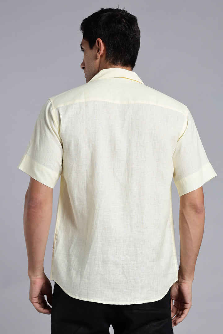 Bare Lemon Linen Shirt – Crafted for Summer Days - Pure 100% Linen – Summer Casual Look –  Men’s Trending Fashion 2025 | CraftedLinen
