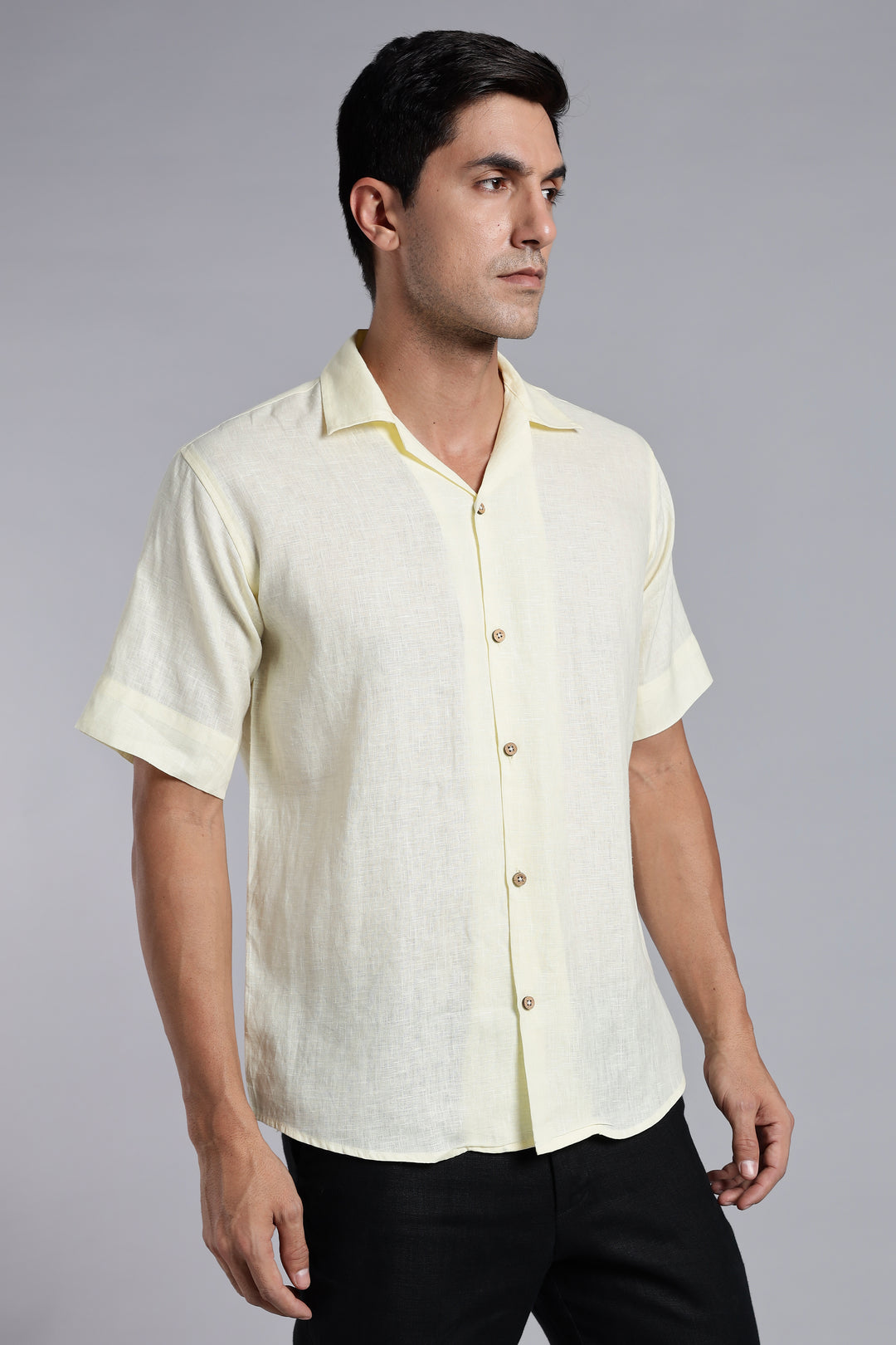 Bare Lemon Linen Shirt – Crafted for Summer Days - Pure 100% Linen – Summer Casual Look –  Men’s Trending Fashion 2025 | CraftedLinen