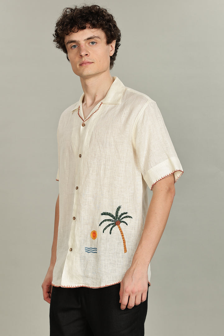 Sunset Shores Linen Shirt – Crafted for Summer Days - Pure 100% Linen – Men’s Trending Fashion 2025 | CraftedLinen