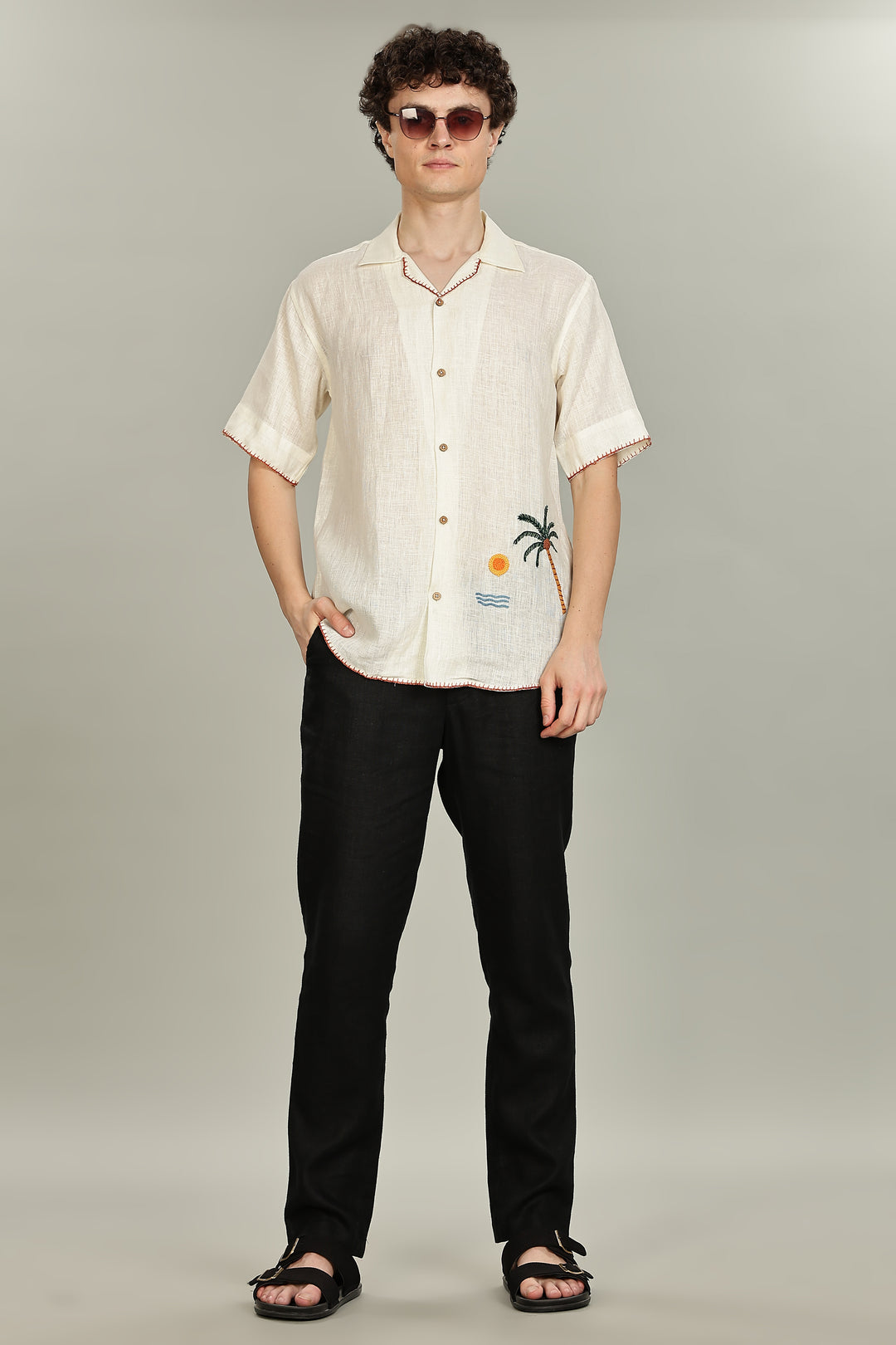 Sunset Shores Linen Shirt – Crafted for Summer Days - Pure 100% Linen – Men’s Trending Fashion 2025 | CraftedLinen