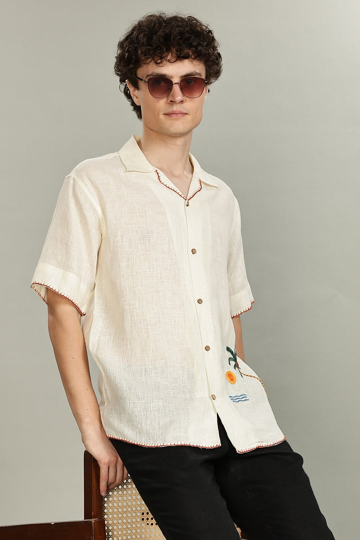 Sunset Shores Linen Shirt – Crafted for Summer Days - Pure 100% Linen – Men’s Trending Fashion 2025 | CraftedLinen
