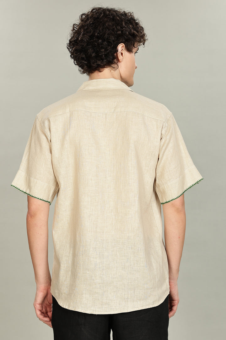 Rainbow Sheep Linen Shirt – Unique Hand Embroidery – 100% Pure Linen – Summer Style – Trending Men’s Fashion 2025 | CraftedLinen