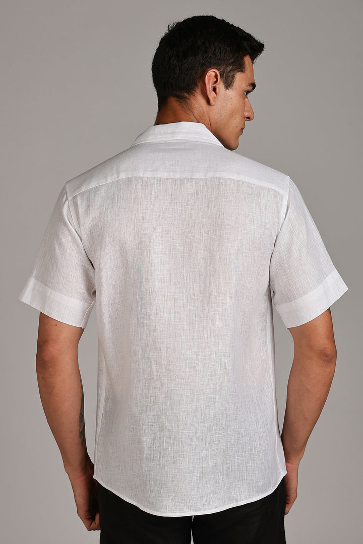 White Linen Shirt for Men - 100% Pure Linen - Classic, Cool & Handcrafted Summer Wear | CraftedLinen