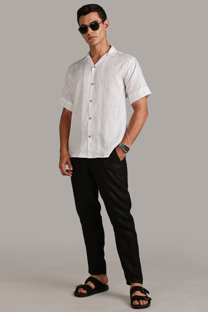 White Linen Shirt for Men - 100% Pure Linen - Classic, Cool & Handcrafted Summer Wear | CraftedLinen
