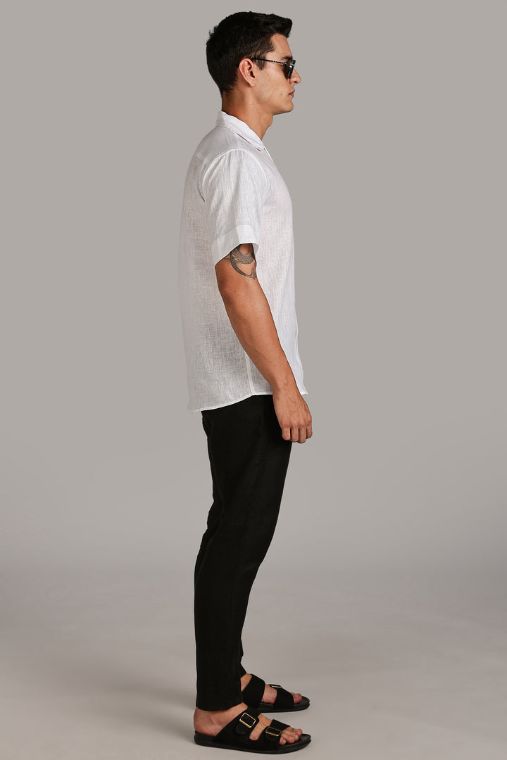 White Linen Shirt for Men - 100% Pure Linen - Classic, Cool & Handcrafted Summer Wear | CraftedLinen