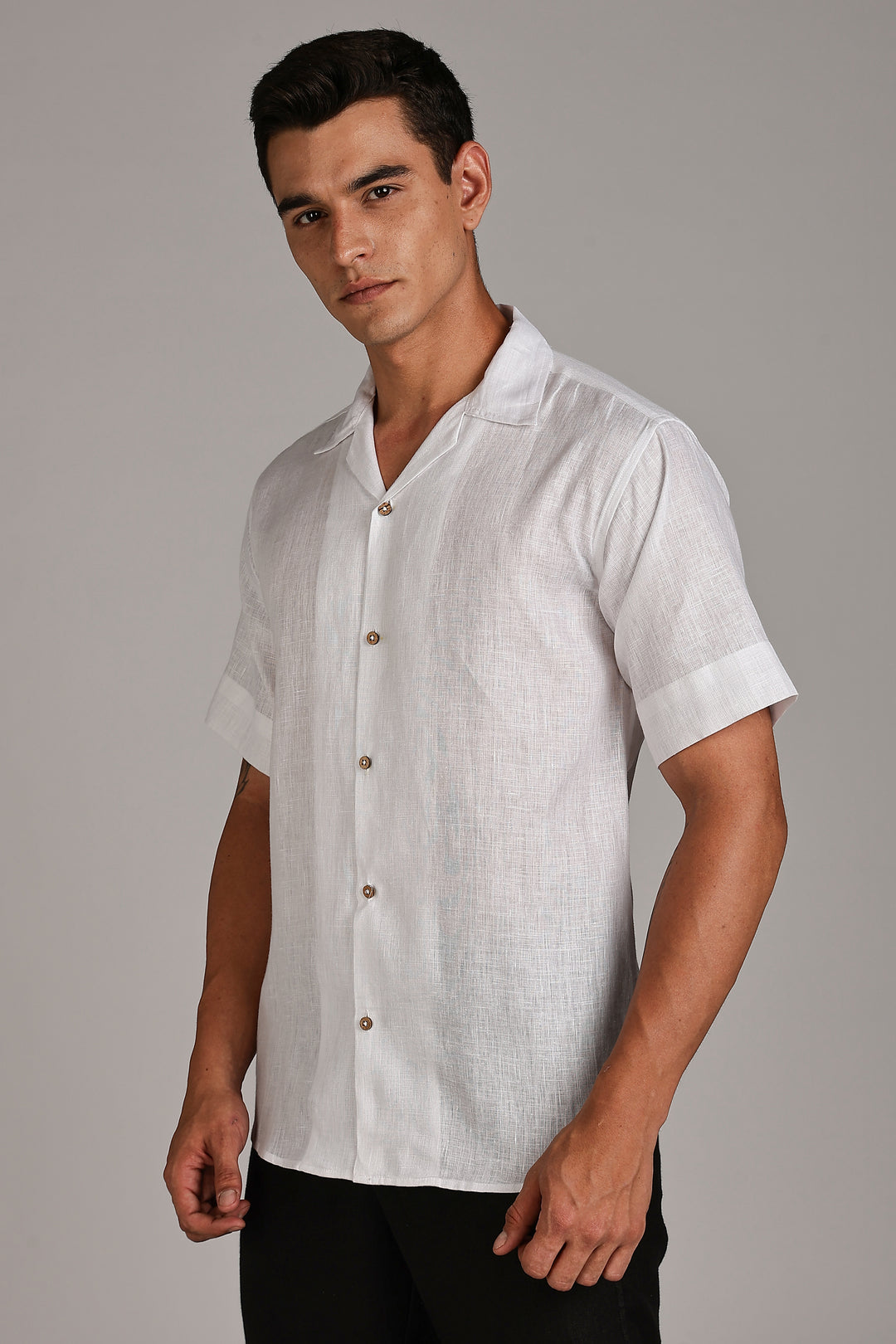 White Linen Shirt for Men - 100% Pure Linen - Classic, Cool & Handcrafted Summer Wear | CraftedLinen